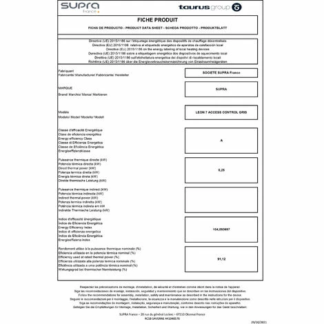 Poêle à Granulés De Bois 7.5kw Gris - Supra - Leongris - Noir 3 Poêle à Granulés De Bois 7.5kw Gris - Supra - Leongris - Noir – Image 3
