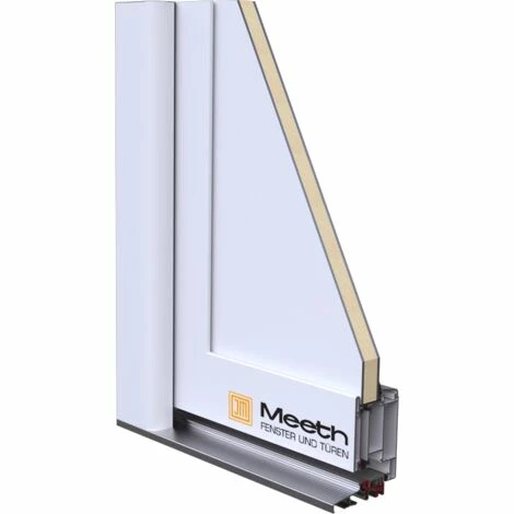 MEETH Portes D'entrée Aluminium Modèle 70, Intérieur: Blanc, Extérieur: Blanc Largeur: 88cm, Hauteur: 208cm, Sens D'ouverture: Tirant Gauche 2 MEETH Portes D'entrée Aluminium Modèle 70, Intérieur: Blanc, Extérieur: Blanc Largeur: 88cm, Hauteur: 208cm, Sens D'ouverture: Tirant Gauche – Image 2