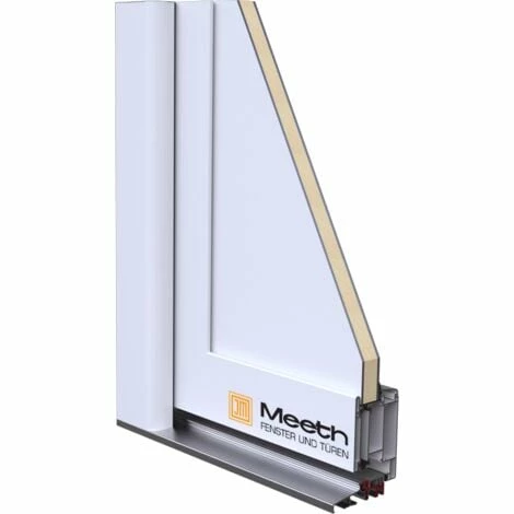 MEETH Portes D'entrée Aluminium Modèle 84, Intérieur: Blanc, Extérieur: Blanc Largeur: 88cm, Hauteur: 200cm, Sens D'ouverture: Tirant Gauche 2 MEETH Portes D'entrée Aluminium Modèle 84, Intérieur: Blanc, Extérieur: Blanc Largeur: 88cm, Hauteur: 200cm, Sens D'ouverture: Tirant Gauche – Image 2