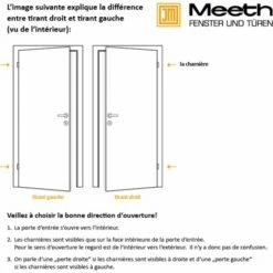 MEETH Portes D'entrée Aluminium Modèle 84, Intérieur: Blanc, Extérieur: Blanc Largeur: 88cm, Hauteur: 200cm, Sens D'ouverture: Tirant Gauche 8 MEETH Portes D'entrée Aluminium Modèle 84, Intérieur: Blanc, Extérieur: Blanc Largeur: 88cm, Hauteur: 200cm, Sens D'ouverture: Tirant Gauche -Meeth Soldes Boutique 33492397 4