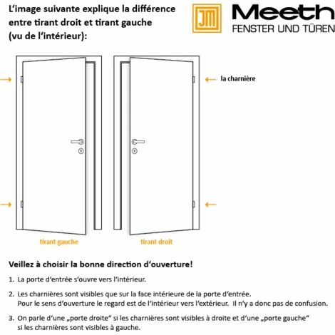 MEETH Portes D'entrée Exklusiv Modèle 32, Intérieur: Golden Oak, Extérieur: Golden Oak Largeur: 88cm, Hauteur: 200cm, Sens D'ouverture: Tirant Gauche 4 MEETH Portes D'entrée Exklusiv Modèle 32, Intérieur: Golden Oak, Extérieur: Golden Oak Largeur: 88cm, Hauteur: 200cm, Sens D'ouverture: Tirant Gauche – Image 4