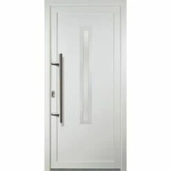 MEETH Portes D'entrée Exklusiv Modèle 70, Intérieur: Blanc, Extérieur: Blanc Largeur: 88cm, Hauteur: 200cm, Sens D'ouverture: Tirant Gauche