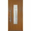 MEETH Portes D'entrée Exklusiv Modèle 87, Intérieur: Golden Oak, Extérieur: Golden Oak Largeur: 88cm, Hauteur: 200cm, Sens D'ouverture: Tirant Gauche