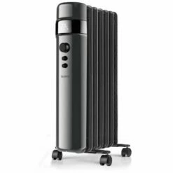 SUPRA Radiateur Mobile Bain D'huile 1500W Thermostat Réglable Minuterie - Noir