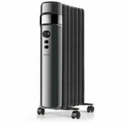 SUPRA Radiateur Mobile Bain D'huile 1500W Thermostat Réglable Minuterie - Noir -Meeth Soldes Boutique 42005372 3