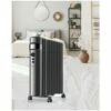 SUPRA Radiateur Mobile Bain D'huile 2500W Thermostat Réglable Minuterie - Noir