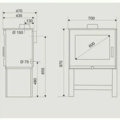 Poêle à Bois 9kw Noir - Supra - Odebucher - Noir -Meeth Soldes Boutique 49303111 5