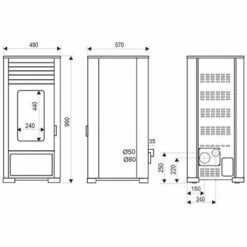 Poêle à Granulés De Bois 7kw Blanc - Supra - Leni 7 Access Control Blanc - Blanc -Meeth Soldes Boutique 56583007 4