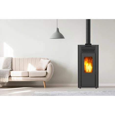 Poêle à Granulés De Bois 8kw Blanc - Supra - Orphee 8 Blanc - Blanc/noir 4 Poêle à Granulés De Bois 8kw Blanc - Supra - Orphee 8 Blanc - Blanc/noir – Image 4