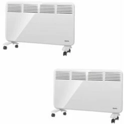 SUPRA Pack 2x Radiateurs Mobiles à Convection 2000W Écran Numérique Programmateur - Blanc