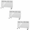 SUPRA Pack 3x Radiateurs Mobiles à Convection 2000W Écran Numérique Programmateur - Blanc