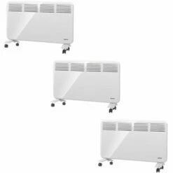 SUPRA Pack 3x Radiateurs Mobiles à Convection 2000W Écran Numérique Programmateur - Blanc