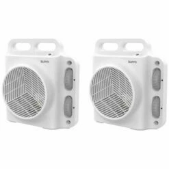 Pack 2x SUPRA Radiateurs Soufflant 2000W IP21 Blanc Thermostat Mécanique - Blanc