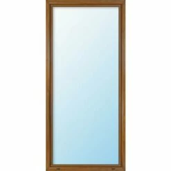 MEETH PORTE De FENÊTRE PVC, Triple Vitrage - L'économie D'énergie Uw 0,86 - Blanc/golden Oak, 1 Vantail, Oscillo-battant, Largeur 100 Cm, Hauteur 200 Cm, Tirant Gauche