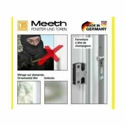 MEETH PORTE De FENÊTRE PVC, Triple Vitrage - L'économie D'énergie Uw 0,86 - Blanc/golden Oak, 1 Vantail, Oscillo-battant, Largeur 100 Cm, Hauteur 200 Cm, Tirant Gauche -Meeth Soldes Boutique 76902757 4