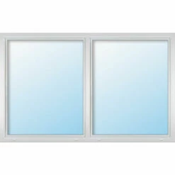 MEETH FENÊTRE PVC, Triple Vitrage - L'économie D'énergie Uw 0,86 - Blanc/blanc, 2 Vantaux á Meneau, Largeur 100 Cm, Hauteur 100 Cm -Meeth Soldes Boutique 77887577 3