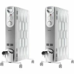 Pack SUPRA 2x Radiateurs à Bain D'Huile 2000W Thermostat Mécanique - Blanc