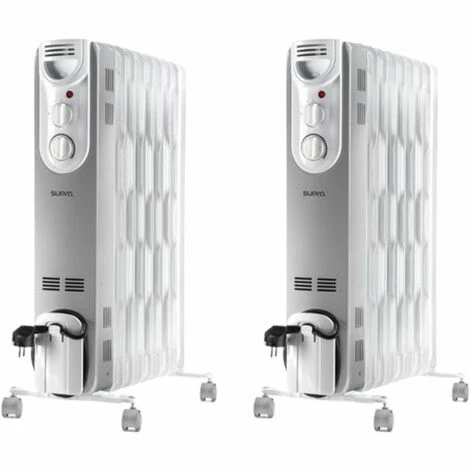 Pack SUPRA 2x Radiateurs à Bain D'Huile 2000W Thermostat Mécanique - Blanc 1 Pack SUPRA 2x Radiateurs à Bain D'Huile 2000W Thermostat Mécanique - Blanc